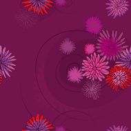 pattern of the pink flowers