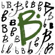 Vector alphabet Letter B