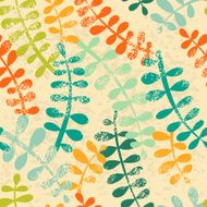 Vector seamless pattern with multicolored branches
