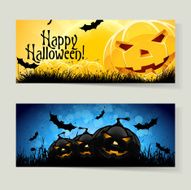 Set of Halloween banners N11