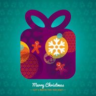 Christmas Gift Box on background vector illustration