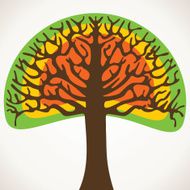 abstract painted tree