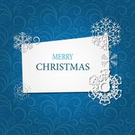 Christmas Snowflakes Background Vector Illustration N45