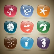 Vector Summer Holiday Icons N3