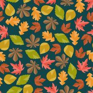 Seamless pattern with autumn leaves N44