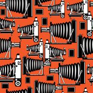 seamless pattern vintage film photo cameras N2