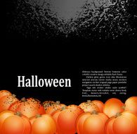 vector grunge background for holiday Halloween with pumpkins N2