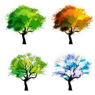 Trees of four seasons