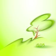 Abstract green tree N4