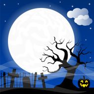 halloween and full moon background