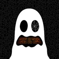 Happy Halloween trick or treat ghost illustration holiday elements