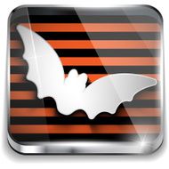 Halloween Bat Icon Button Application N2