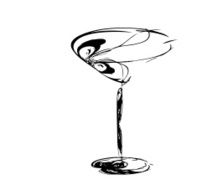Stylized Wineglass For Fault N23