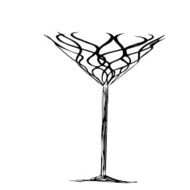 Stylized Wineglass For Fault N24