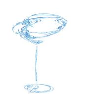 Stylized Wineglass For Fault N26