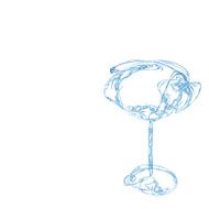 Stylized Wineglass For Fault N29