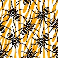 Tarantula spiders seamless pattern