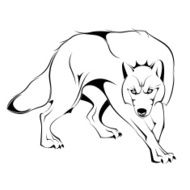 Silhouette of Wolf N2