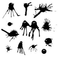 Funny ink splashes