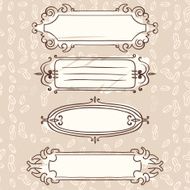 hand drawn vintage frames