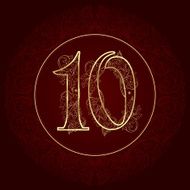 Vintage floral number 10