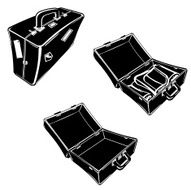 Suitcase Silhouette Travel Icons