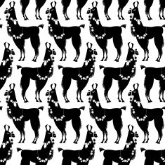Lama Alpaca Seamless background pattern N2