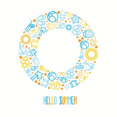 Summer wreath background N4