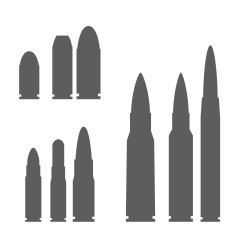 Set of Bullets Silhouettes Vector free image download