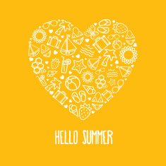 Summer heart shaped background N2