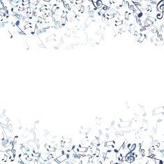 Vector Music Background with Notes N10
