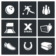 Bowling icons Vector Illustration N2
