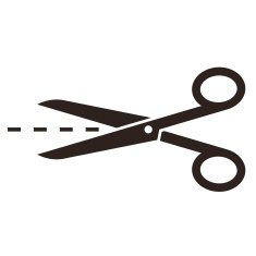 Scissors with cut lines N3
