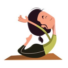 Woman doing yoga vector illustration cartoon character N2