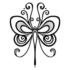 Vector Beautiful Dragonfly N6