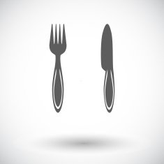 Cutlery single flat icon N6