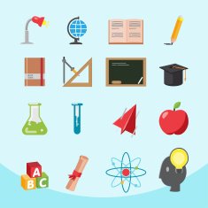 Education Flat Icon Design Set Vector N2
