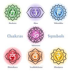 Chakras symbols vector set