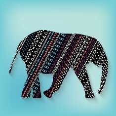 Elephant with print tribal N2
