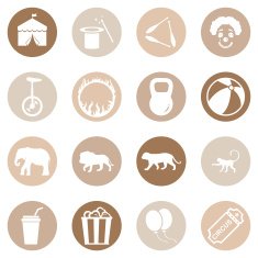 Vector Set of Circus Icons N20