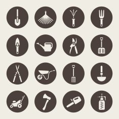 Gardening tools icons N5