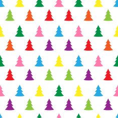 Seamless simple cute christmas tree illustration
