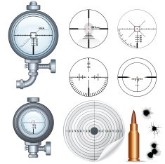 Sniper Scopes and Crosshairs Vector Image