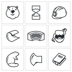 Beaver vector icon isolated