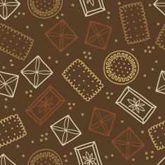 Seamless pattern with cookies N5