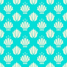 Seamless pattern with silhouettes lotus flowers N13
