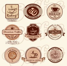 retro coffee cup icons N2