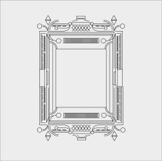 Vector geometric frame art deco monogram design element illustration