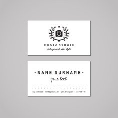 Photo studio business card design concept Logo with photo camera N3