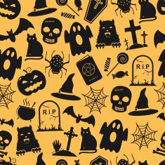 Halloween seamless pattern background N2